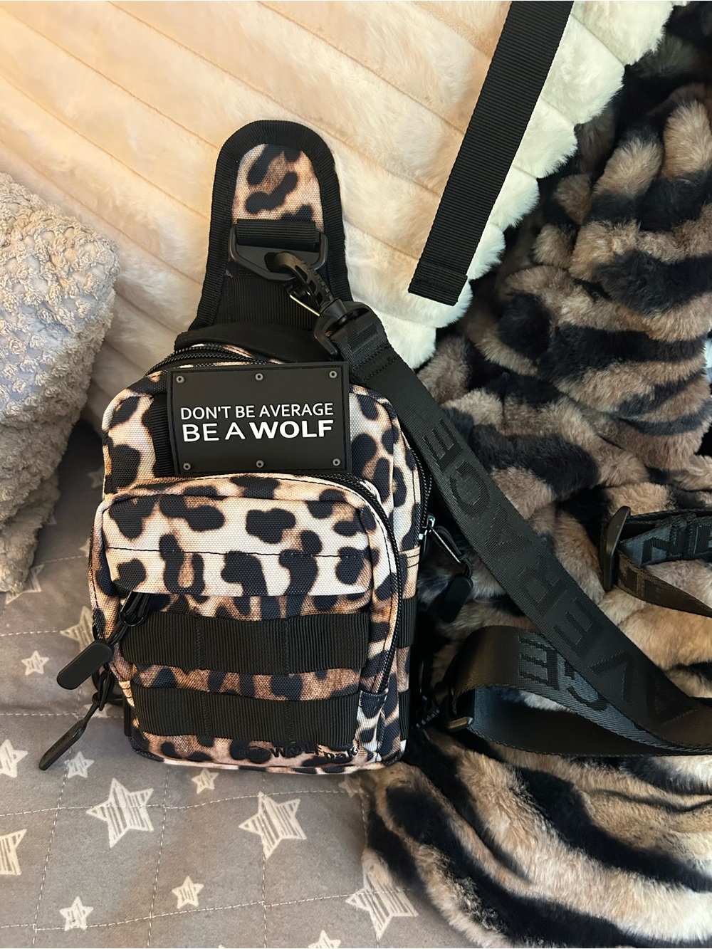 WOLFpak Leopard Print Crossbody Sling Bag 4l
